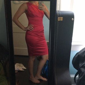 hot pink cocktail dress/bridesmaids dress